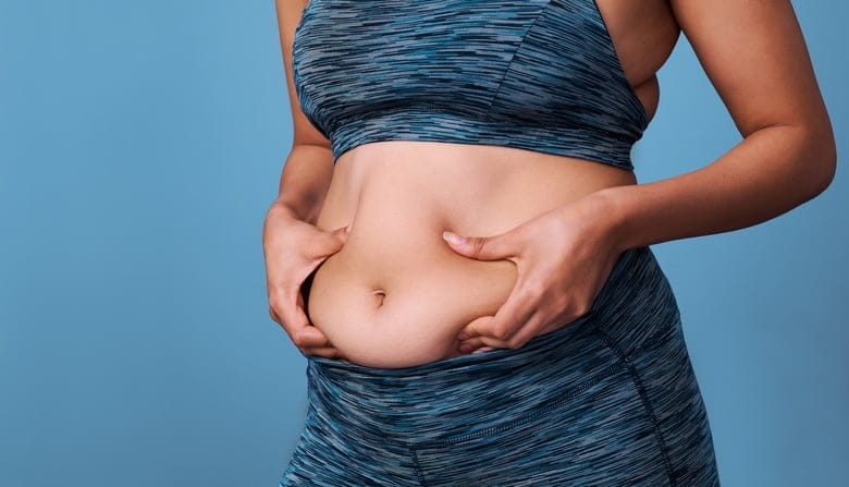 before and after belly fat loss transformation in 30 days